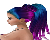 blue and purple ponytail