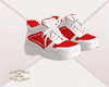 Red and White Sneakers