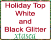 Holiday Blk Glitter Top