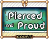 `C™ Pierced & | Proud