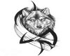 Tribal Wolf Pillow