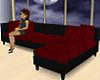 SJ Red n Black sofa