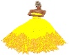 Ca Yellow Feather Gown