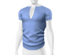 LUKA LT BLUE V NECK SHRT