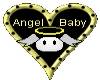 heart with angel baby on