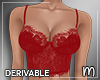 § top red lace