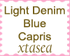 Light Denim Blue Capris