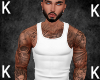 White tank + tatoo