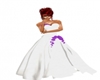 White/Purple Wed. Gown
