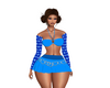 Blue Heart Skirt Set
