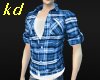 [KD] Plaid Blue Shirt -M