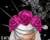 C~Pink Bones&Roses Crown