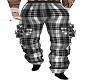 pants cargo noir blanc