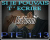 *C*SI JE POUVAIS  ECRIRE