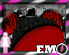 !EMO HAT RED WITH HAIR