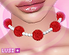 e Choker Fur Red