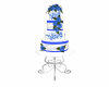 blue rose wedding cake
