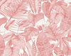 pink island leaf wall