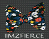 -ii- navy floral bow :$