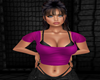 Wine color crop top