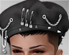 -V- Gothic Beret Hat Bl