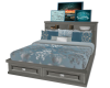 Silver Blue Bed