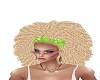 blonde afro lime bow