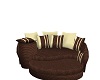 cream & brown love couch