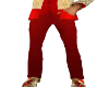 red stightlegg pants