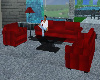 sofa red velvet