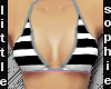 Striped Pnk-Skull Bikini