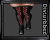! ThighHigh Lace Ups-RED