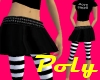 Short Black Belted Skirt