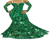 fishtail ballgown green