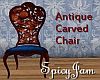 Antique Carved Chair Blu