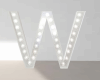 Anim White Glit Letter W