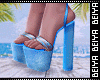 梅 sky blue heels