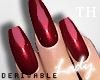 Red Metalic Nails