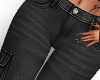 M! Black Cargo Jeans