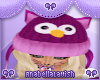 *B*kids purple owl hat