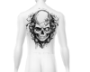 cyborg skull back tattoo