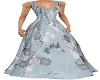 Roses on Blue Gown
