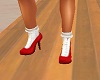 red heels+socks