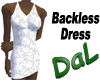 Backless Short Dress Wht
