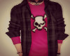 blck/pink emo shirt