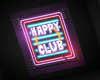 M! HAPPY CLUB neon sign