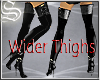 !* Black Thigh Boots Med