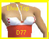 Elvia Top-White/red sq.