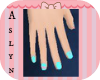 Blue HK nails