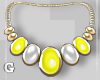 Yellow White Necklace